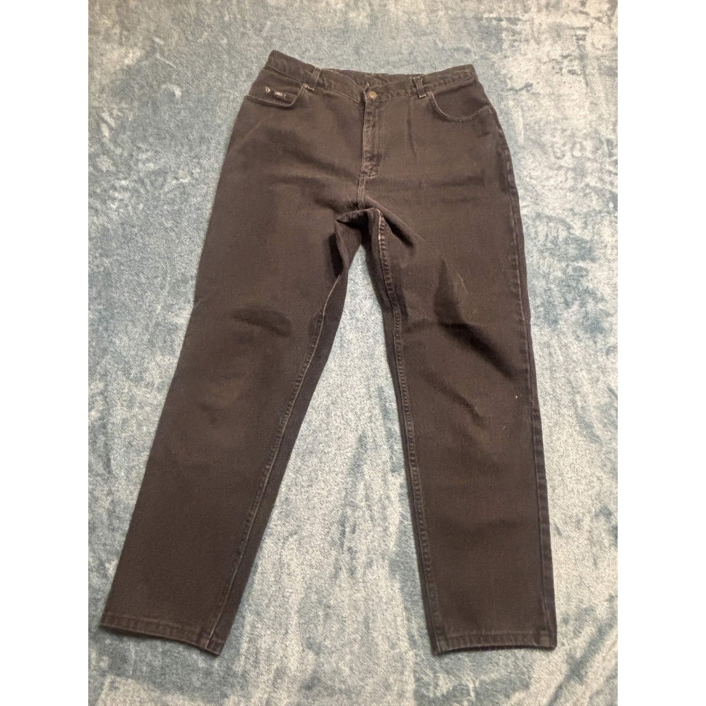 Lee High Waisted Tapered Jeans 18 M Women Faded Black Vintage 3055508